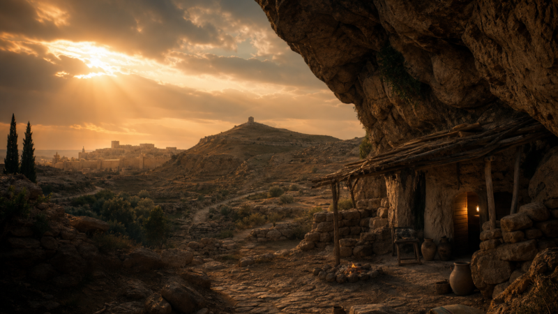 A sheltered wilderness landscape representing the measured prophetic period of Revelation’s 1,260 days.