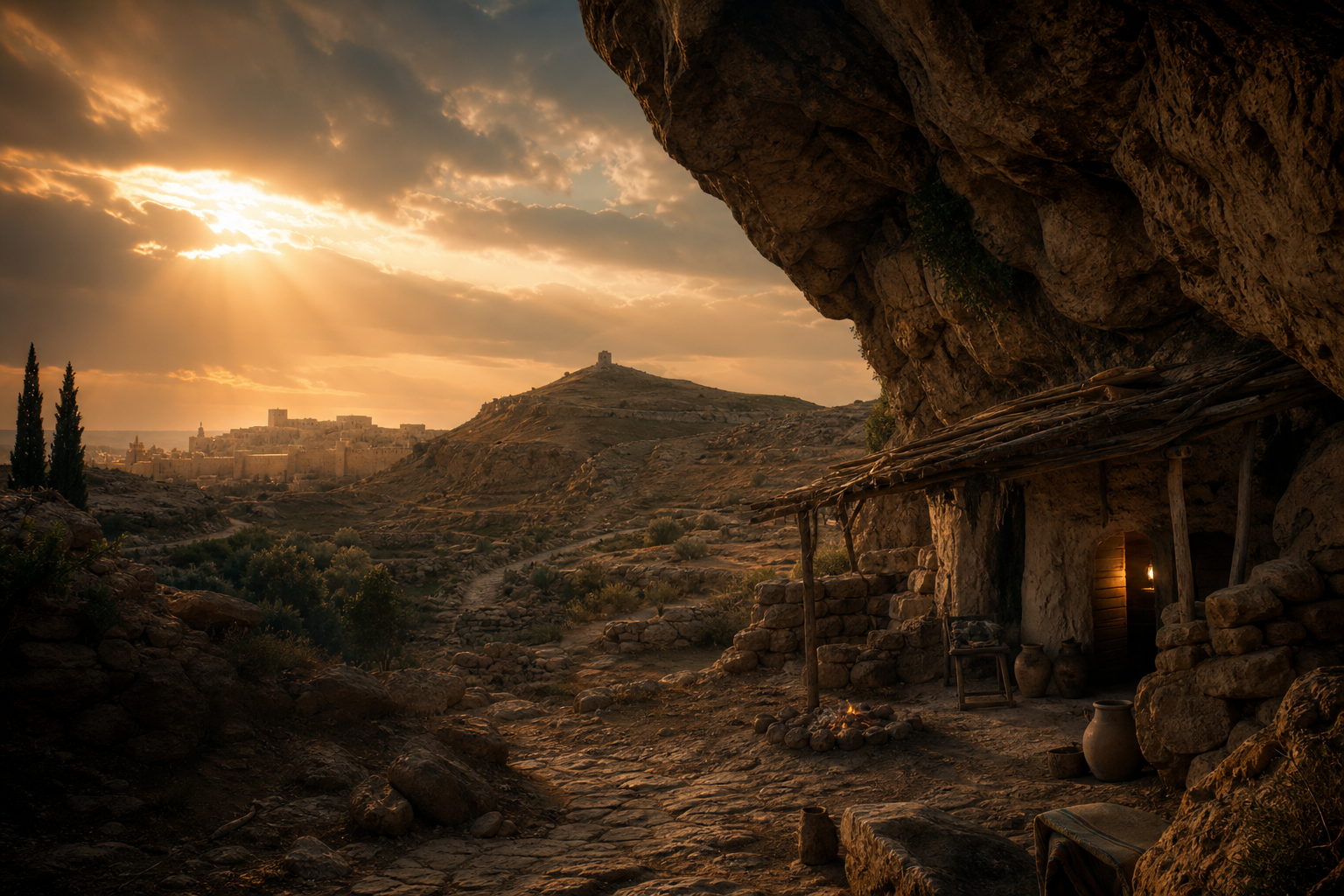 A sheltered wilderness landscape representing the measured prophetic period of Revelation’s 1,260 days.